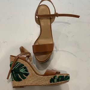 Michael Kors palm leaf wedges